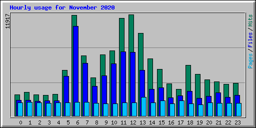 Hourly usage for November 2020